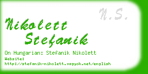 nikolett stefanik business card
